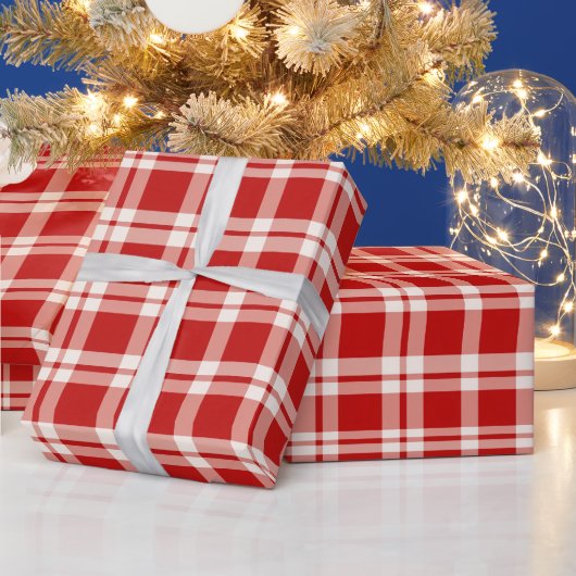 Heritage Luxe Red Plaid Holiday Geschenkpapier (Feiertage)