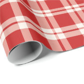 Heritage Luxe Rot Karo Feiertag Geschenkpapier (Rolleneckpunkt)