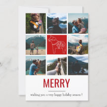 Heritage Merry Foto Collage Holiday Card