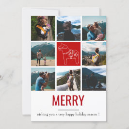 Heritage Merry Foto Collage Holiday Card Feiertagskarte