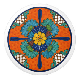 Heritage Mexican Talavera Floral Keramik Knob Keramikknauf