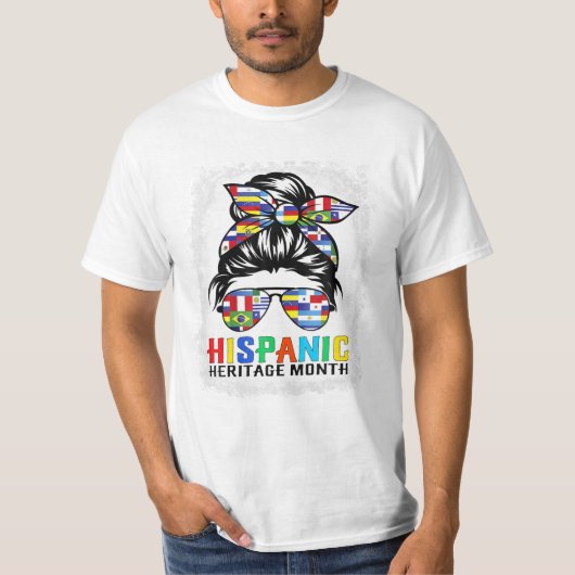 Heritage Month Flags Messy T-Shirt (Vorderseite)