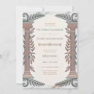 Heritage | Neoclassical Greco-Roman Wedding Einladung