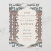 Heritage | Neoclassical Greco-Roman Wedding Einladung (Vorne/Hinten)