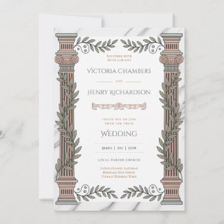 Heritage | Neoclassical Greco-Roman Wedding Einladung