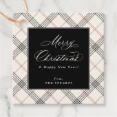 HERITAGE | Neutral Tartan Christmas Geschenkanhänger (Vorderseite)