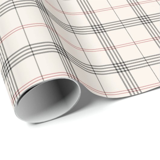 HERITAGE | Neutral Tartan Holiday Geschenkpapier (Rolleneckpunkt)