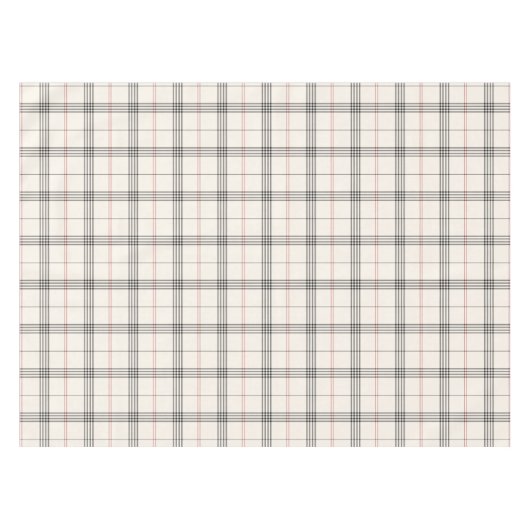 HERITAGE | Neutral Tartan Pattern Tischdecke (Vorderseite (Horizontal))