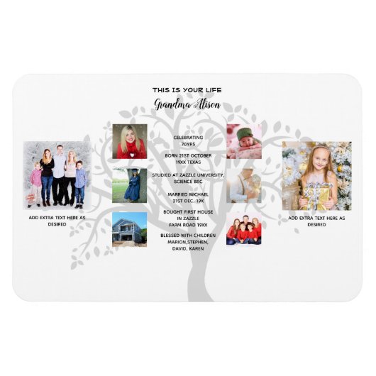 Heritage Oma FOTO COLLAGE Magnet (Horizontal)