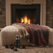 Heritage Red Karo - Warme, Gewebte Tradition Decke