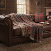 Heritage Red Karo - Warme, Gewebte Tradition Decke