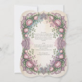 Heritage | Rococo and Victorian Botanical Wedding Einladung (Rückseite)