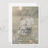 Heritage Soft Opaque Photo Overlay Wedding Einladung (Vorne/Hinten)