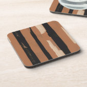 Heritage Stripe (terracota + black)   Getränkeuntersetzer (Linke Seite)
