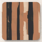 Heritage Stripe (terracota + black)   Getränkeuntersetzer (Vorderseite)