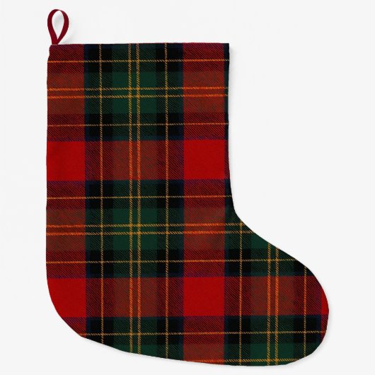 Heritage Tartan Plaid Großer Weihnachtsstrumpf (Vorderseite)