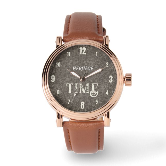 Heritage Time Vintage Armbanduhr (Vorderseite)