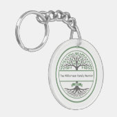 Heritage Tree Roots Family Wiedersehen Schlüsselanhänger (Vorderseite links)