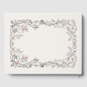 Heritage Victorian Botanical Powder Blue Taupe Gästebuch (Rückseite)