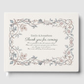 Heritage Victorian Botanical Powder Blue Taupe Gästebuch (Vorderseite)