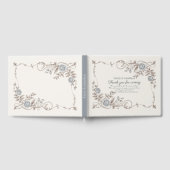 Heritage Victorian Botanical Powder Blue Taupe Gästebuch (Voll)