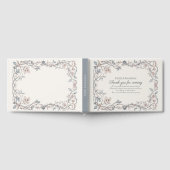 Heritage Victorian Botanical Powder Blue Taupe Gästebuch (Voll)