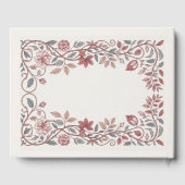 Heritage Victorian Botanical Terracotta Fall Leaf Gästebuch (Rückseite)