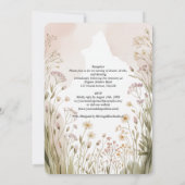 Heritage Wildflower Meadow Wedding Einladung (Rückseite)