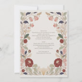 Heritage William Morris Inspired Wedding Botanical Einladung (Rückseite)