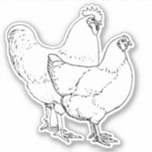 Heritage Zucht von Hühnern - Roster und Hennen Aufkleber (Vorderseite)
