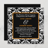 Herkömmliche Damast-Einladung Einladung (Vorne/Hinten)