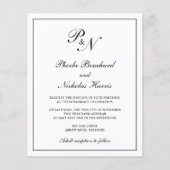 Herkömmliche Einladung zum Hochzeitsfeiern für Mon (Vorderseite)