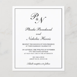 Herkömmliche Einladung zum Hochzeitsfeiern für Mon Flyer