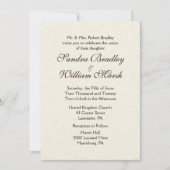 Herkömmliche Elfenbeinhochzeit - Einladung 5" x 7" (Vorderseite)