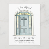 Herkömmliche koloniale Türillustrierung Ankündigungspostkarte (Vorderseite)