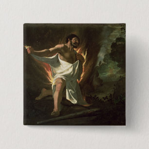 Herkules, der die brennende Robe, c.1634 zerreißt Button