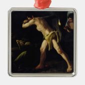 Herkules, der mit der Lernaean Hydra kämpft Silbernes Ornament (Vorne)