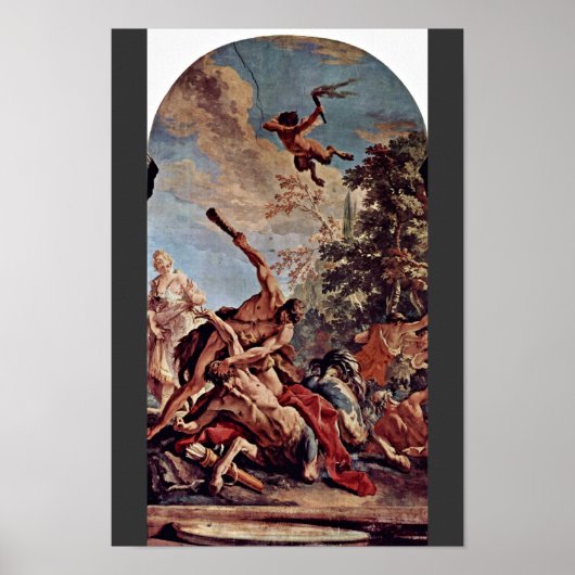 Herkules im Kampf gegen die Zentauren Ness Poster (Vorne)