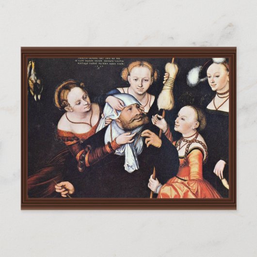 Herkules in Omphale von Lucas Cranach der Ältere ( Postkarte (Vorderseite)
