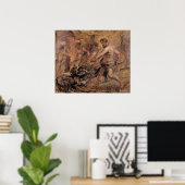 Herkules und Cerberus Poster (Heimbüro)