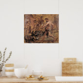 Herkules und Cerberus Poster (Küche)