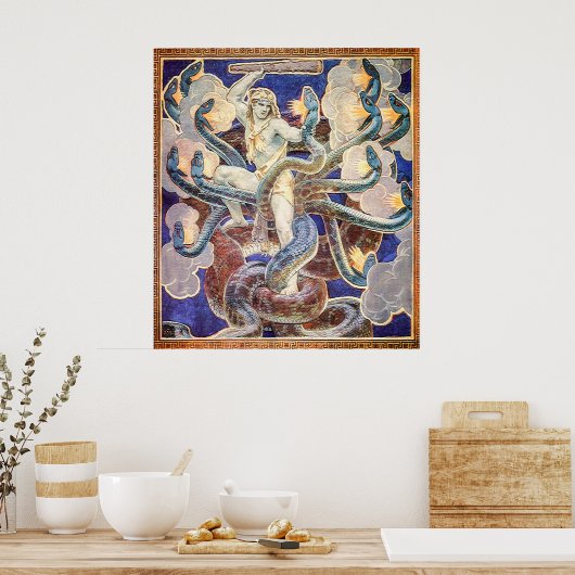 Herkules und die Hydra Poster (Küche)