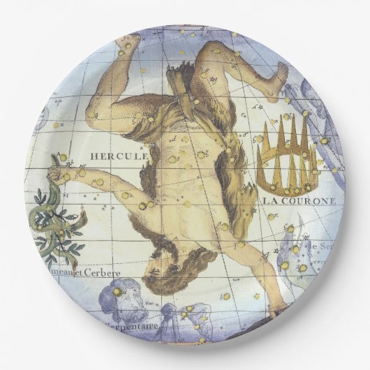 Herkules und Die Krone von John Flamsteed Pappteller (Vorderseite)