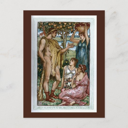 Herkules und die Nymphen Postkarte (Vorderseite)