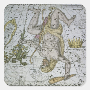 Herkules, von "einem himmlischen Atlas", Kneipe. Quadratischer Aufkleber