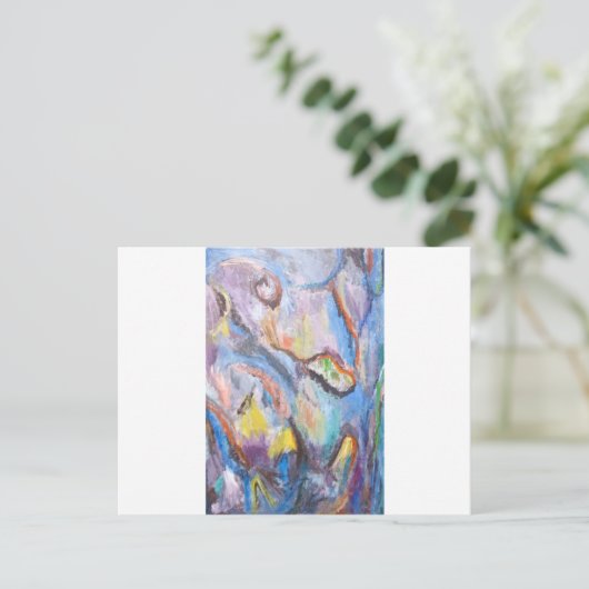 Herkunft der Arten (abstrakter Expressionismus) Postkarte (Stehend Vorderseite)