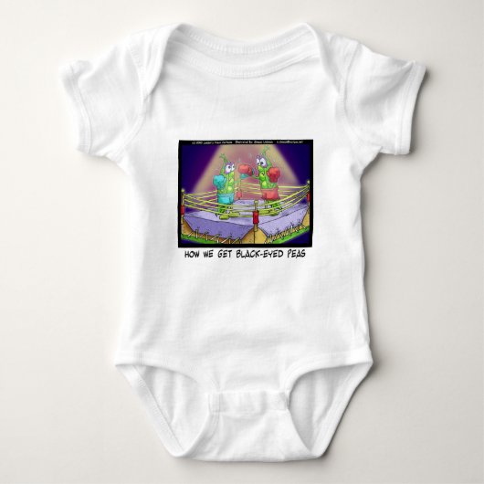 Herkunft der schwarzen Augerbsen Funny Boxing T-Sh Baby Strampler (Vorderseite)