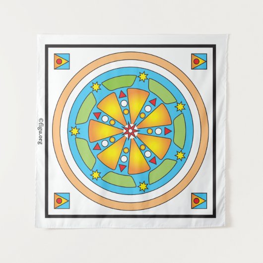 Herkunft des BEING-Becoming und Existenz Wandteppich (Vorderseite (Horizontal))