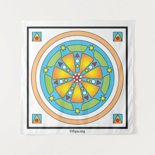 Herkunft des BEING-Becoming und Existenz Wandteppich (Vorderseite)