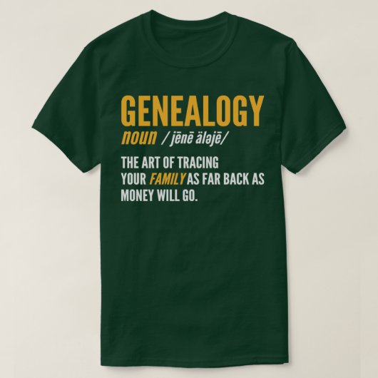 Herkunft für Genealogisten Definition T-Shirt (Design vorne)